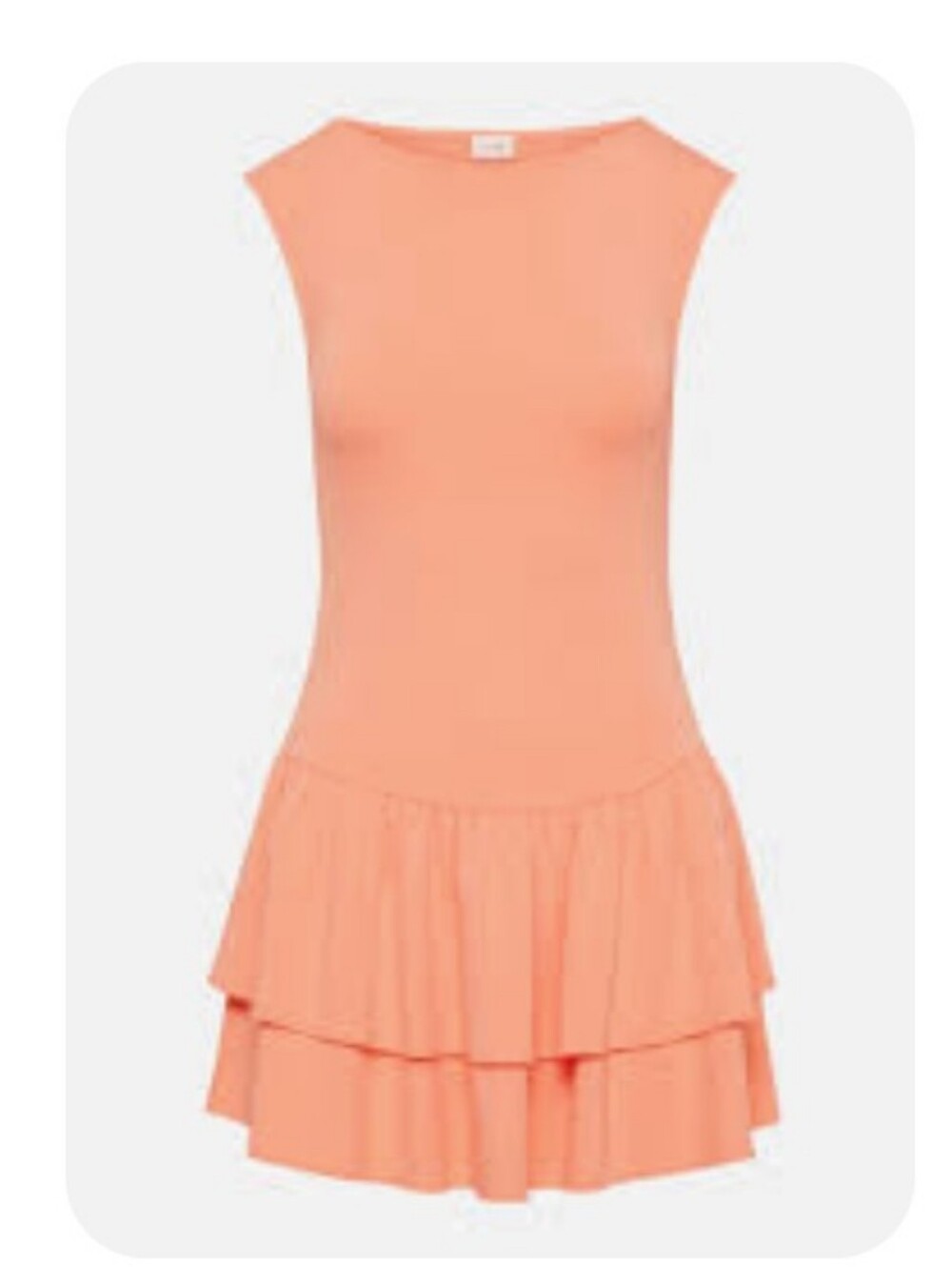 Aritzia Wilfred Coral Bloomsbury Dress Ruffle Flounce Stretchy Preppy Sz Small